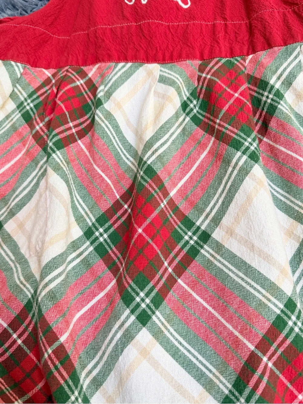 St. Nicolas Square Plaid Christmas Holiday Adult Apron 100% cottons | Kohl’s